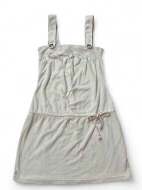 Roxy Terry Cloth Drawstring Sundress in white